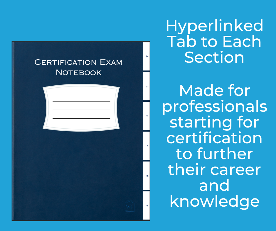 Certification Study Notebook: 6 Tabs, 70 Hyperlinked Pages | Works with Notability & GoodNotes