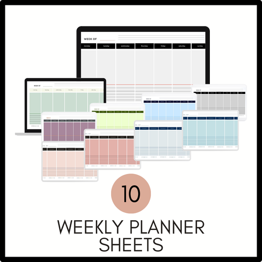 Ultimate Weekly Planner Sheet Templates - 10 Printable & Digital Designs for Busy Professionals